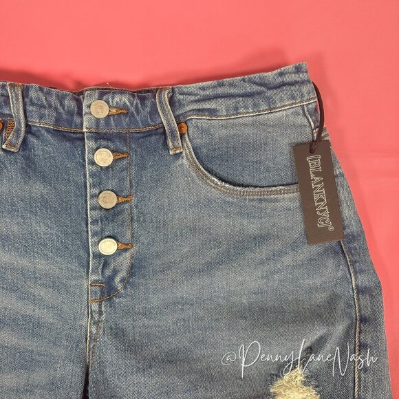 NWT BlankNYC The Barrow Higher Power Shorts In Blue - Picture 3 of 9